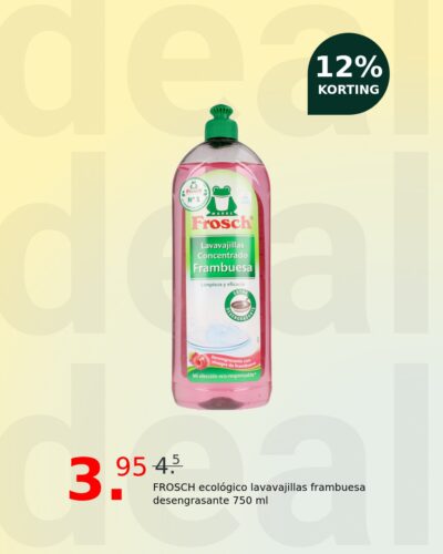 FROSCH ecológico lavavajillas frambuesa desengrasante 750 ml