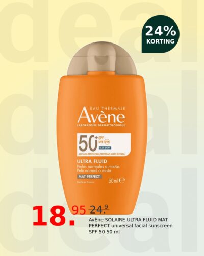 AvÈne SOLAIRE ULTRA FLUID MAT PERFECT universal facial sunscreen SPF 50 50 ml