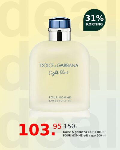 Dolce & gabbana LIGHT BLUE POUR HOMME edt vapo 200 ml