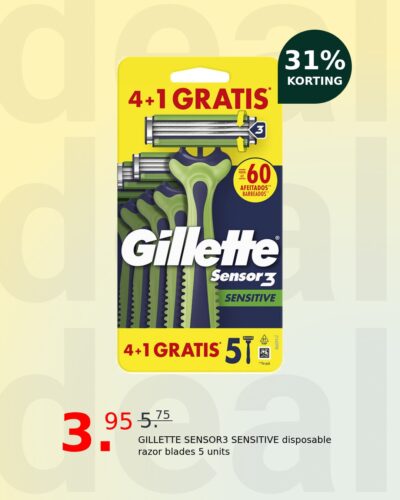 GILLETTE SENSOR3 SENSITIVE disposable razor blades 5 units