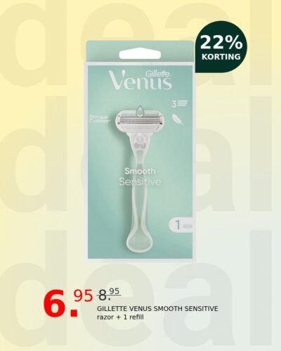 GILLETTE VENUS SMOOTH SENSITIVE razor + 1 refill