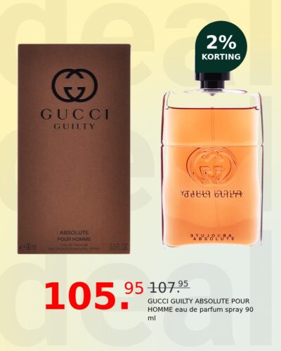 GUCCI GUILTY ABSOLUTE POUR HOMME eau de parfum spray 90 ml