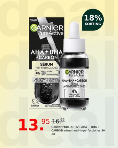Garnier PURE ACTIVE AHA + BHA + CARBÓN sérum anti-imperfecciones 30 ml