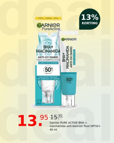 Garnier PURE ACTIVE BHA + niacinamide anti-blemish fluid SPF50+ 40 ml