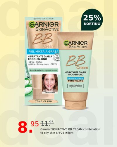 Garnier SKINACTIVE BB CREAM combination to oily skin SPF25 #light