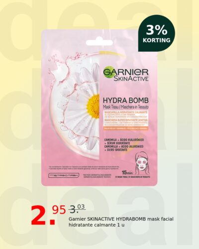 Garnier SKINACTIVE HYDRABOMB mask facial hidratante calmante 1 u
