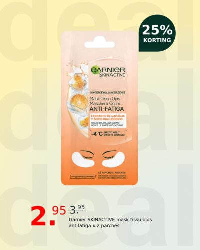 Garnier SKINACTIVE mask tissu ojos antifatiga x 2 parches