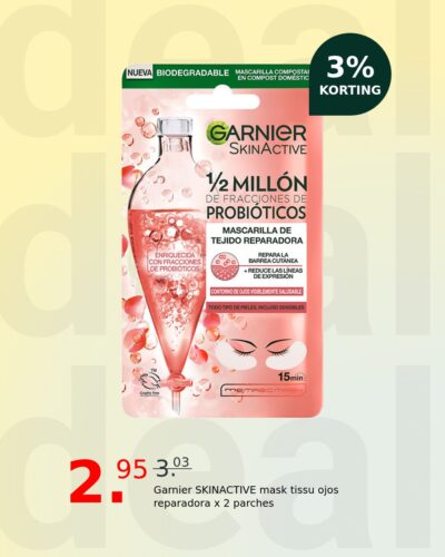 Garnier SKINACTIVE mask tissu ojos reparadora x 2 parches
