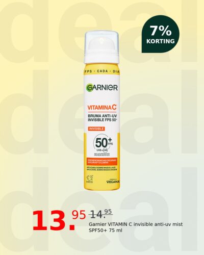 Garnier VITAMIN C invisible anti-uv mist SPF50+ 75 ml