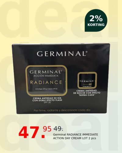 Germinal RADIANCE IMMEDIATE ACTION DAY CREAM LOT 2 pcs