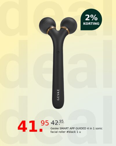 Geske SMART APP GUIDED 4 in 1 sonic facial roller #black 1 u