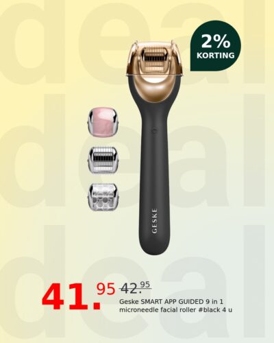 Geske SMART APP GUIDED 9 in 1 microneedle facial roller #black 4 u
