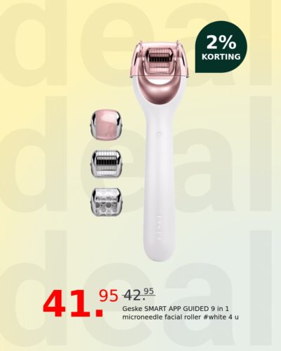 Geske SMART APP GUIDED 9 in 1 microneedle facial roller #white 4 u
