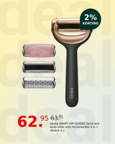 Geske SMART APP GUIDED facial and body roller with microneedles 9 in 1 #black 4 u