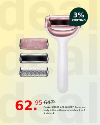 Geske SMART APP GUIDED facial and body roller with microneedles 9 in 1 #white 4 u