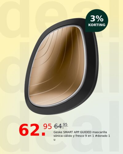 Geske SMART APP GUIDED mascarilla sónica cálido y fresco 9 en 1 #dorado 1 u