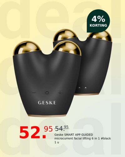 Geske SMART APP GUIDED microcurrent facial lifting 6 in 1 #black 1 u
