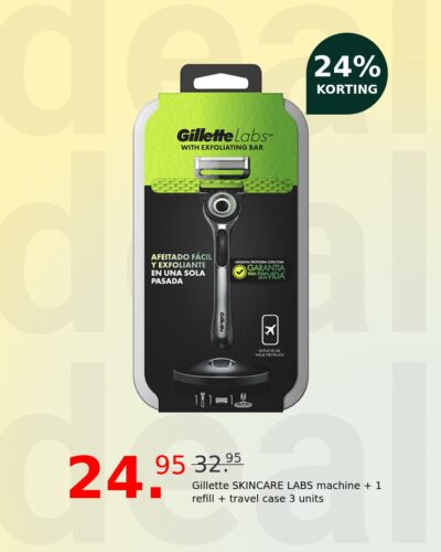 Gillette SKINCARE LABS machine + 1 refill + travel case 3 units
