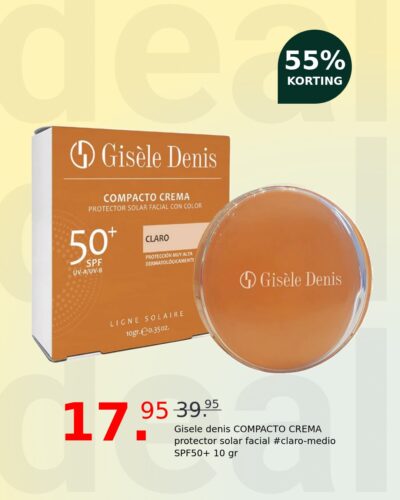 Gisele denis COMPACTO CREMA protector solar facial #claro-medio SPF50+ 10 gr