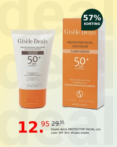 Gisele denis PROTECTOR FACIAL con color SPF 50+ #claro-medio