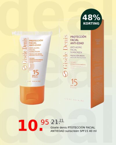 Gisele denis PTOTECCIÓN FACIAL ANTIEDAD sunscreen SPF15 40 ml