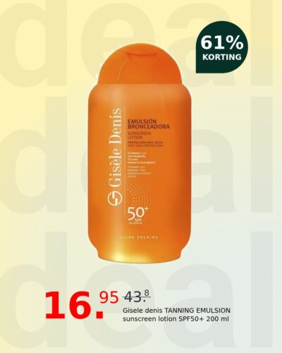 Gisele denis TANNING EMULSION sunscreen lotion SPF50+ 200 ml