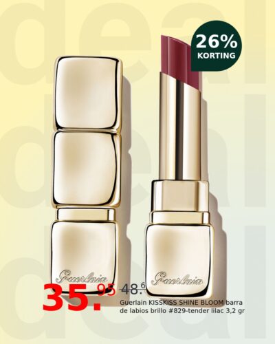 Guerlain KISSKISS SHINE BLOOM barra de labios brillo #829-tender lilac 3,2 gr