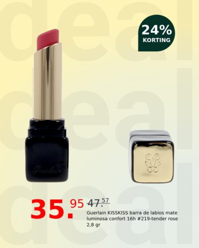 Guerlain KISSKISS barra de labios mate luminosa confort 16h #219-tender rose 2,8 gr