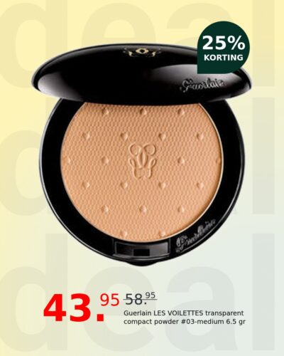 Guerlain LES VOILETTES transparent compact powder #03-medium 6.5 gr