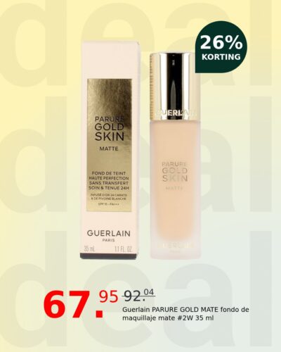 Guerlain PARURE GOLD MATE fondo de maquillaje mate #2W 35 ml