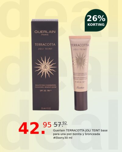 Guerlain TERRACOTTA JOLI TEINT base para una piel bonita y bronceada #Ebony30 ml
