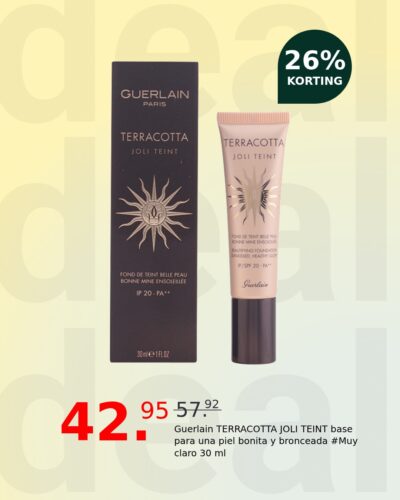 Guerlain TERRACOTTA JOLI TEINT base para una piel bonita y bronceada #Muy claro 30 ml