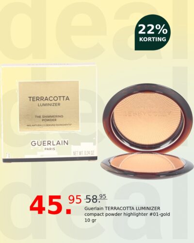 Guerlain TERRACOTTA LUMINIZER compact powder highlighter #01-gold 10 gr