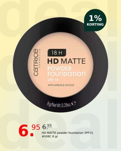 HD MATTE powder foundation SPF15 #008C 8 gr