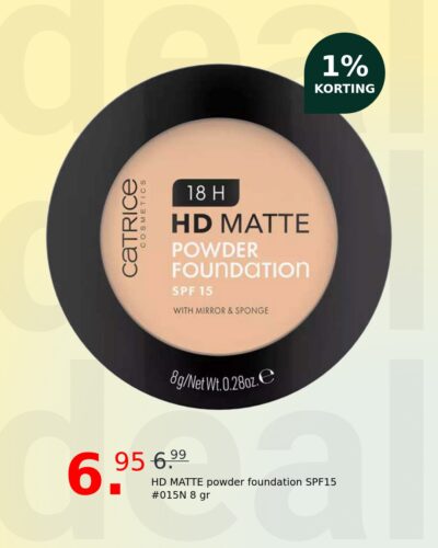 HD MATTE powder foundation SPF15 #015N 8 gr