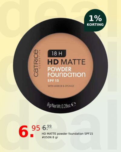 HD MATTE powder foundation SPF15 #050N 8 gr