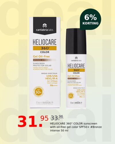 HELIOCARE 360° COLOR sunscreen with oil-free gel color SPF50+ #Bronze intense 50 ml