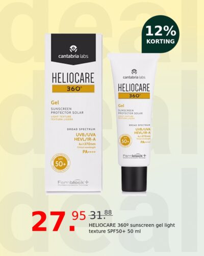 HELIOCARE 360º sunscreen gel light texture SPF50+ 50 ml