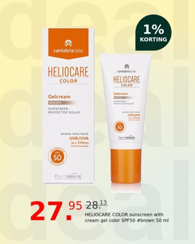 HELIOCARE COLOR sunscreen with cream gel color SPF50 #brown 50 ml