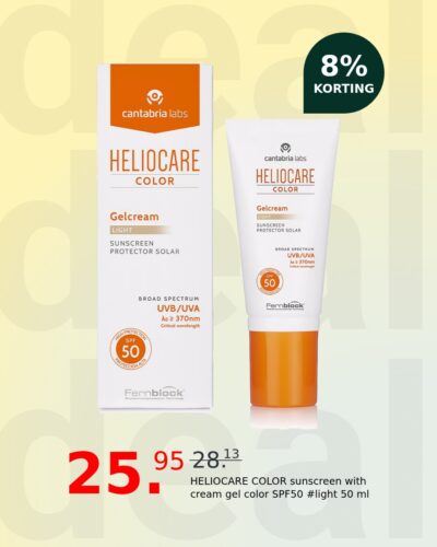 HELIOCARE COLOR sunscreen with cream gel color SPF50 #light 50 ml