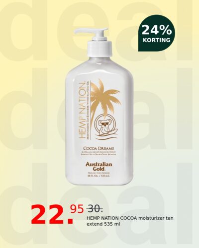 HEMP NATION COCOA moisturizer tan extend 535 ml