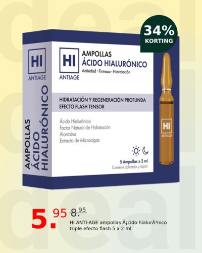 HI ANTI-AGE ampollas ácido hialurónico triple efecto flash 5 x 2 ml