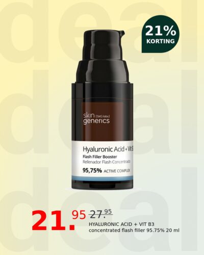 HYALURONIC ACID + VIT B3 concentrated flash filler 95.75% 20 ml