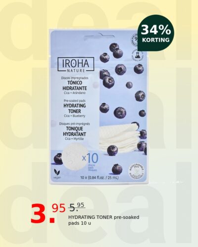 HYDRATING TONER pre-soaked pads 10 u