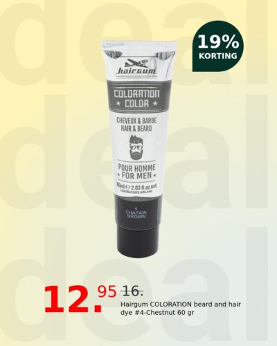 Hairgum COLORATION beard and hair dye #4-Chestnut 60 gr