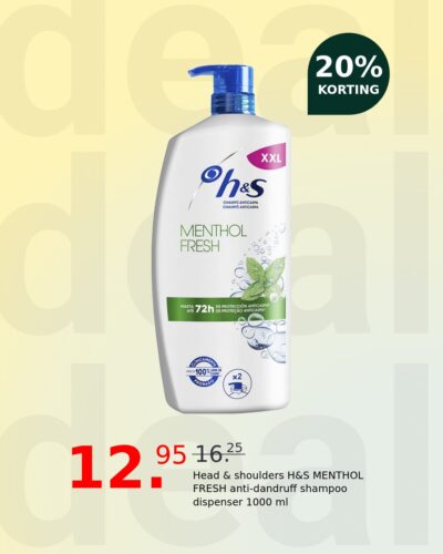 Head & shoulders H&S MENTHOL FRESH anti-dandruff shampoo dispenser 1000 ml