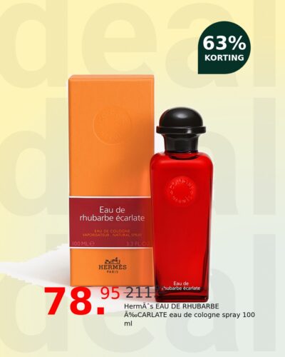 HermÈs EAU DE RHUBARBE ÉCARLATE eau de cologne spray 100 ml
