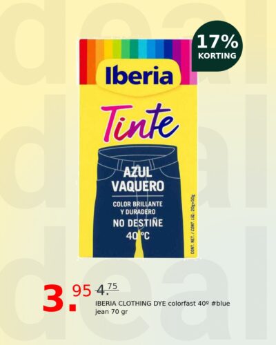 IBERIA CLOTHING DYE colorfast 40º #blue jean 70 gr