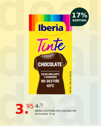 IBERIA CLOTHING DYE colorfast 40º #chocolate 70 gr