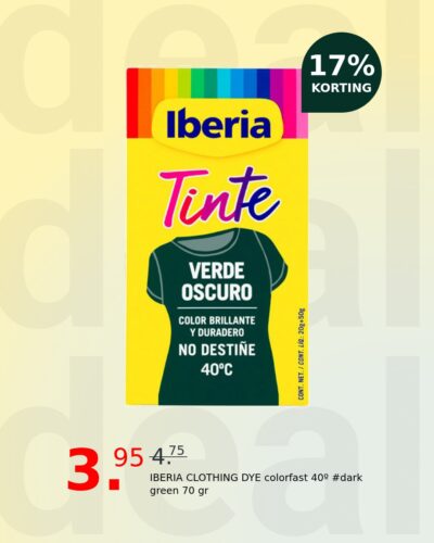 IBERIA CLOTHING DYE colorfast 40º #dark green 70 gr